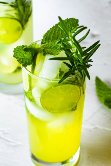 Pineapple Lime Mojito in a long glass.