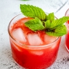 Watermelon Lemonade in a small glass