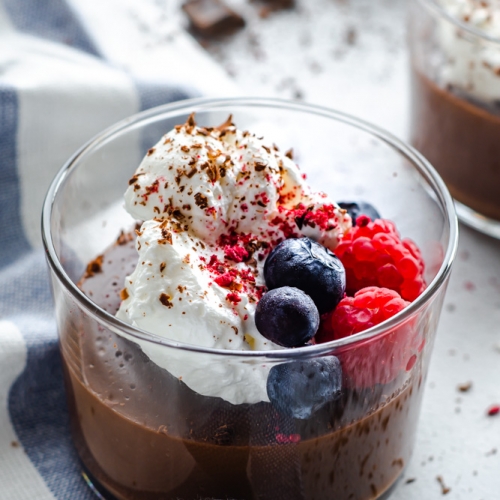 Chocolate Pudding in a glass cup