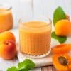 fresh apricot juice in a glass