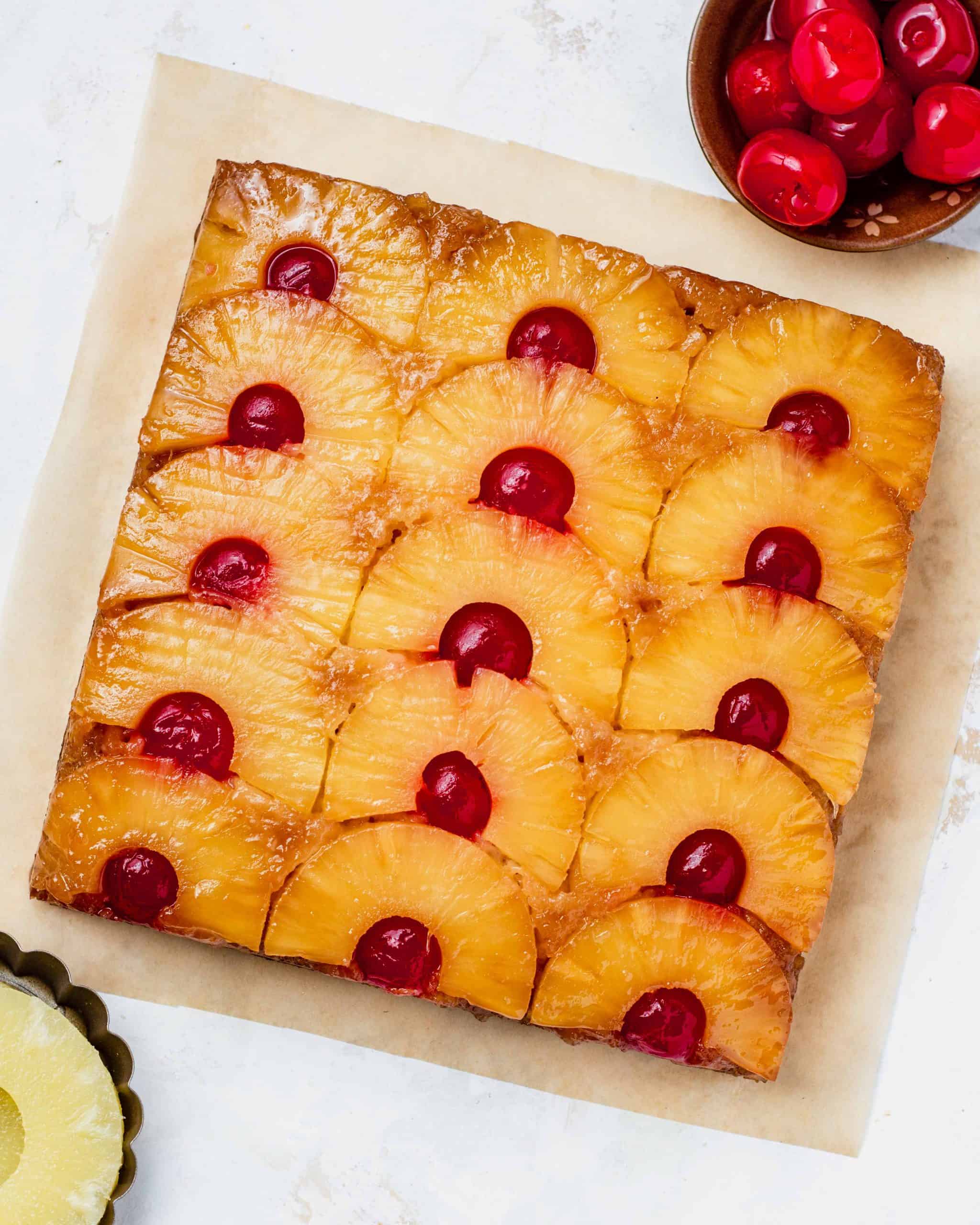 vegan upside down pineapple cake