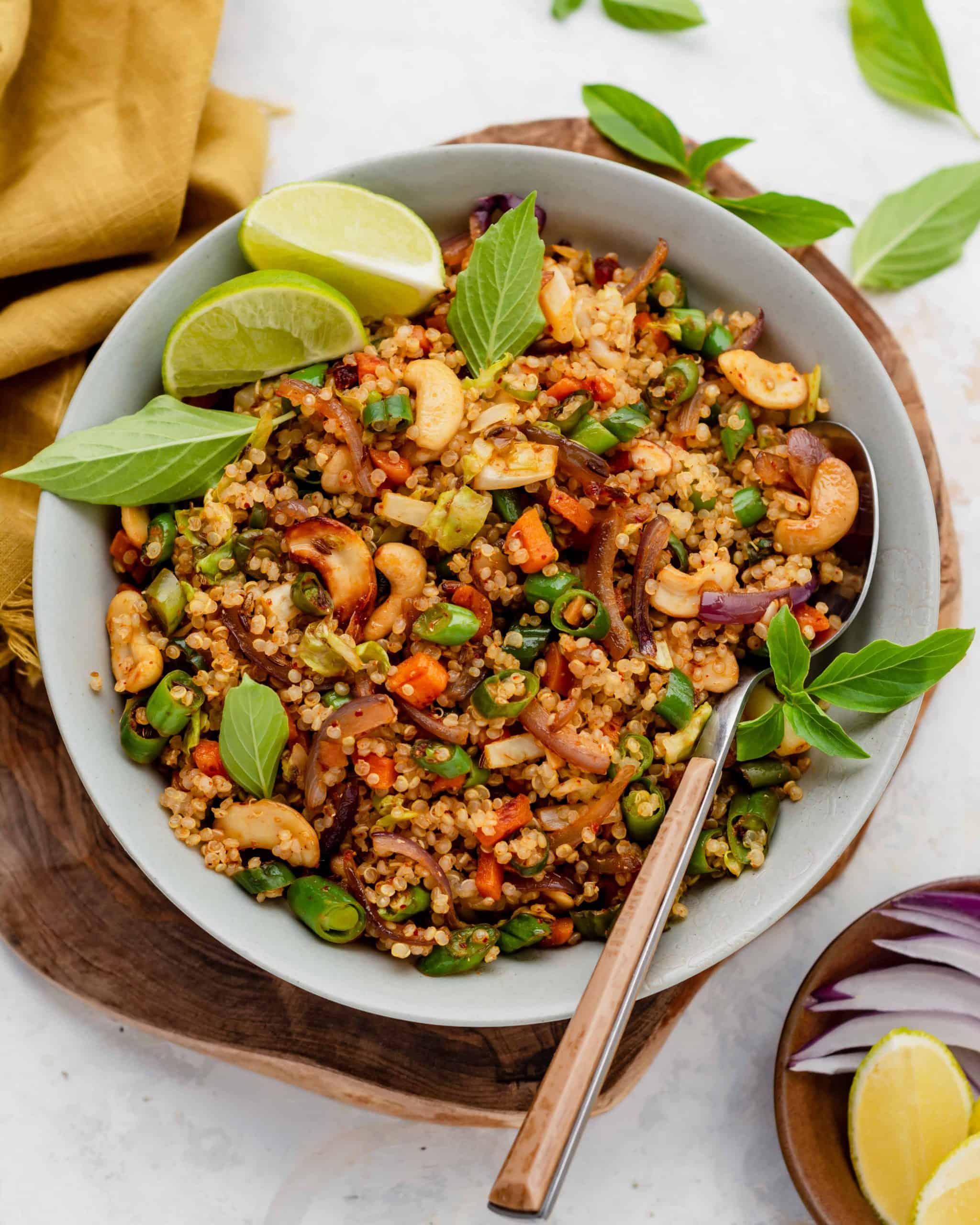 vegan quinoa fried rice